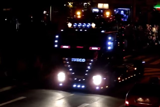 Truck sraz Zlín 2014 - večerní spanilka