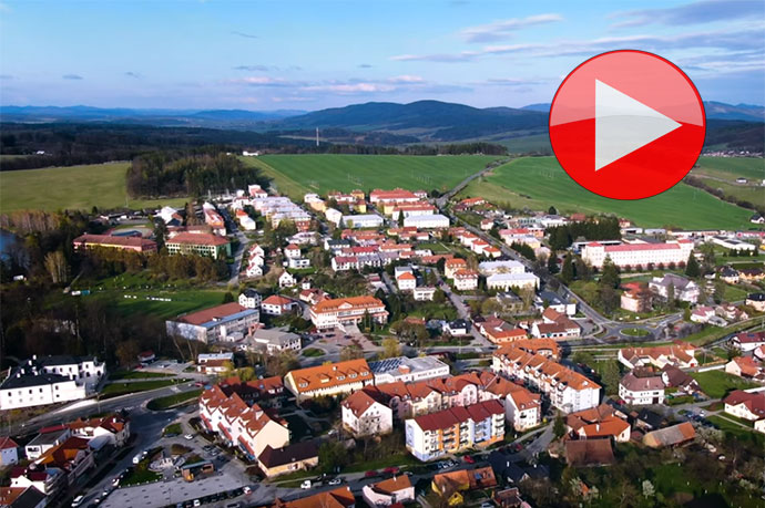 Město Slavičín z dronu / Tomáš Jančařík