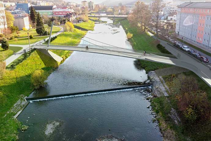 Nová lávka přes Bečvu u průmyslovky. Stavba přijde na 69 milionů